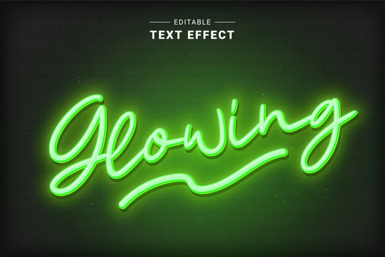 Editable Text Effect for Illustrator. Vector Graphic styles