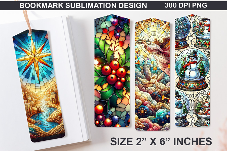 Christmas Bookmarks Sublimation - 4 Bookmark Design