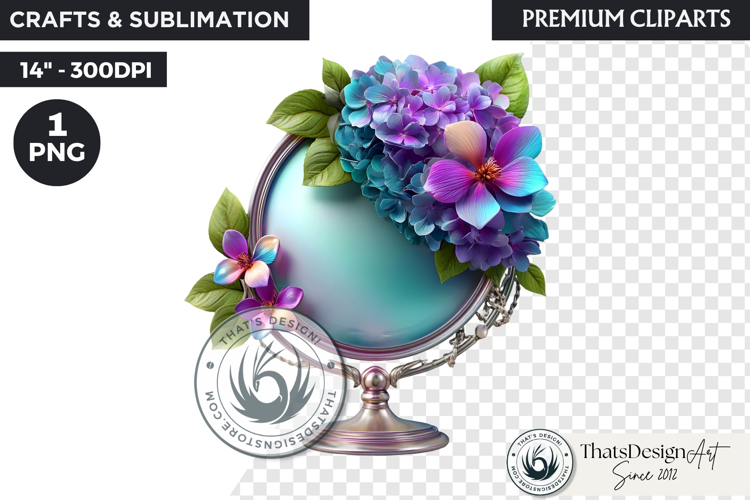 Royal Hydrangea Guardian Fantasy Warrior Floral Graphic