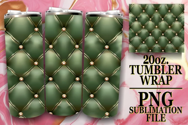 Quilted 3D Design Tumbler Sublimation