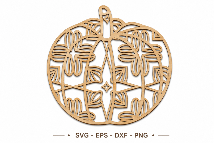 Floral Pumpkin Laser Cut File SVG