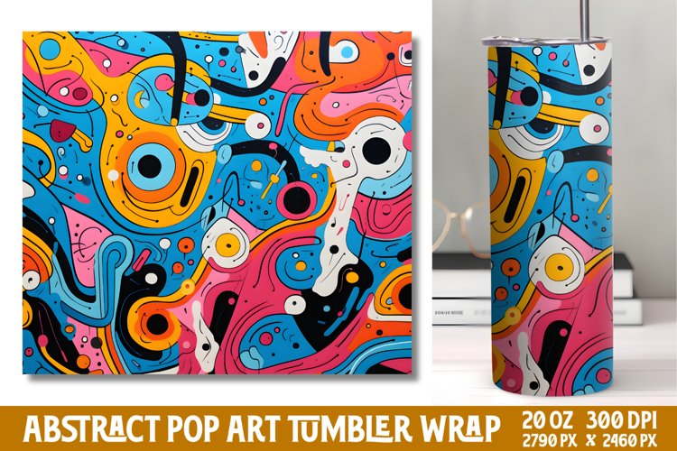 Abstract Pop Art Tumbler Wrap example image 1