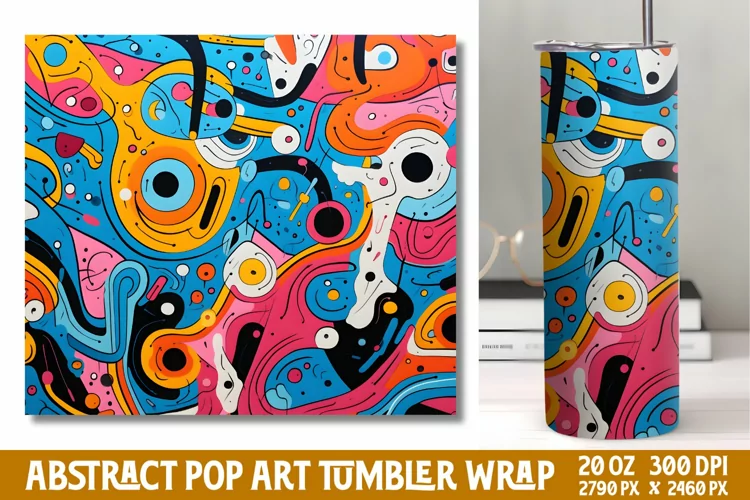 Abstract Pop Art Tumbler Wrap
