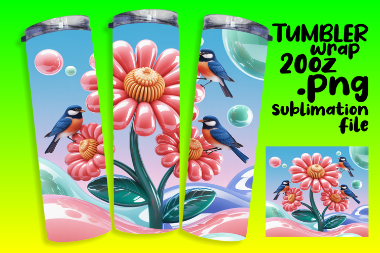 Stylish Tumbler Design for Sublimation , Birds