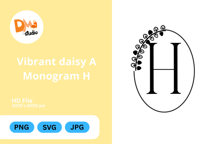 Daisy Monogram Svg Image 22