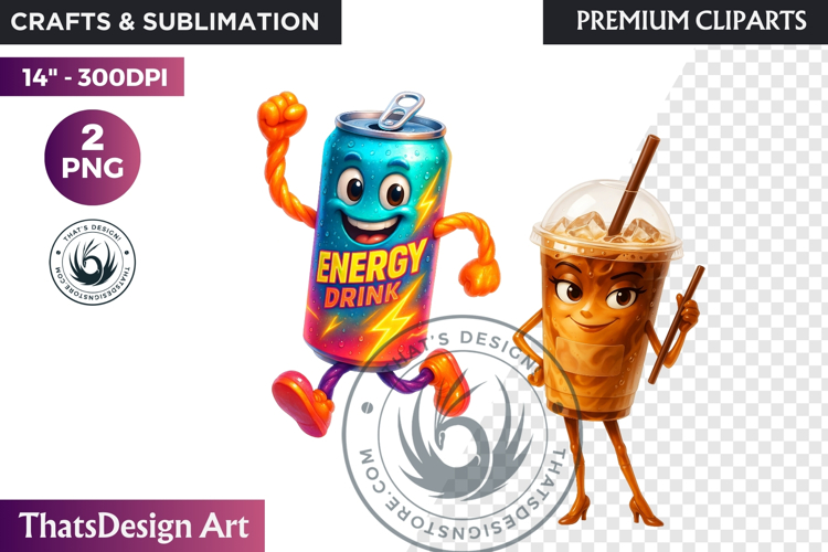 Fantasy Junk Food Characters RPG Clipart Sweets PNG Graphics