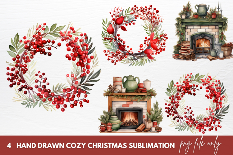 Christmas Watercolor Clipart Image 3