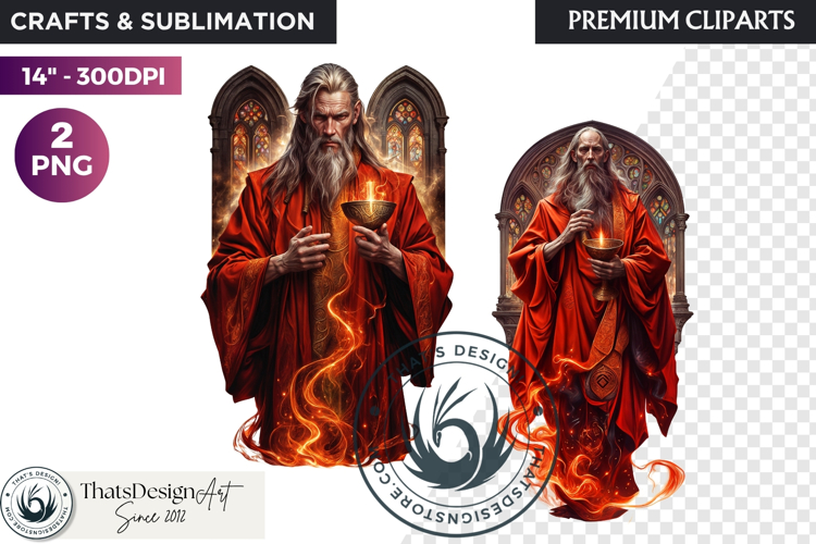 Fantasy wizard cliparts, sorcerer, spellcaster, mage