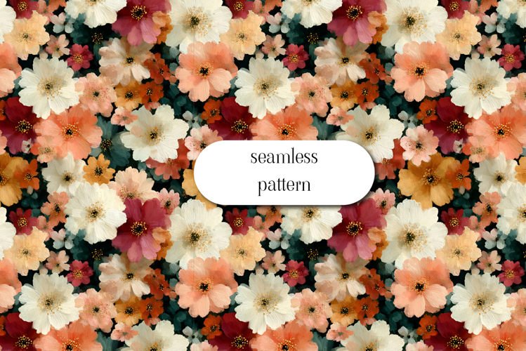 Painterly Wildflower Seamless Floral Pattern