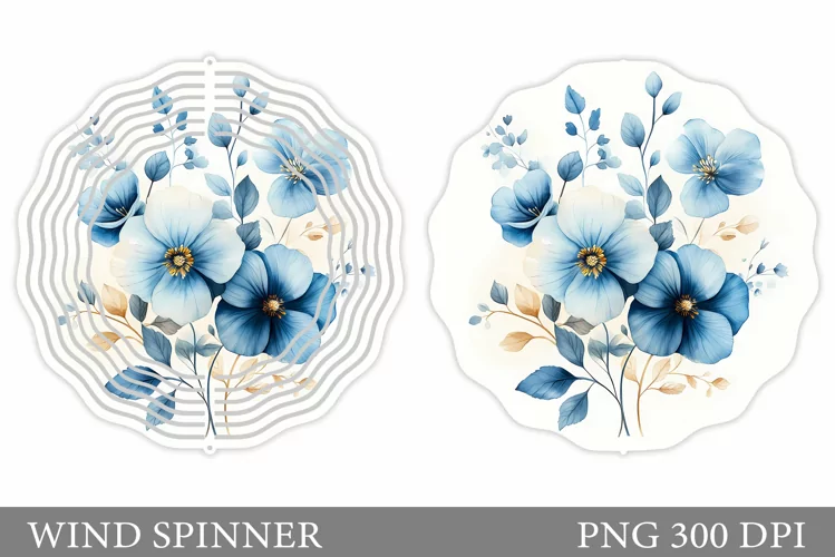 Floral Wind Spinner Sublimation. Flowers Wind Spinner Design