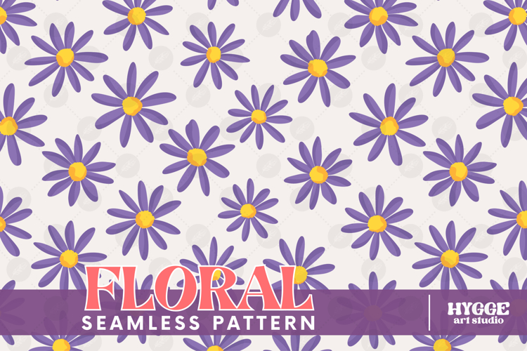 Retro Flowers Seamless Pattern Floral Png Sublimation Daisy