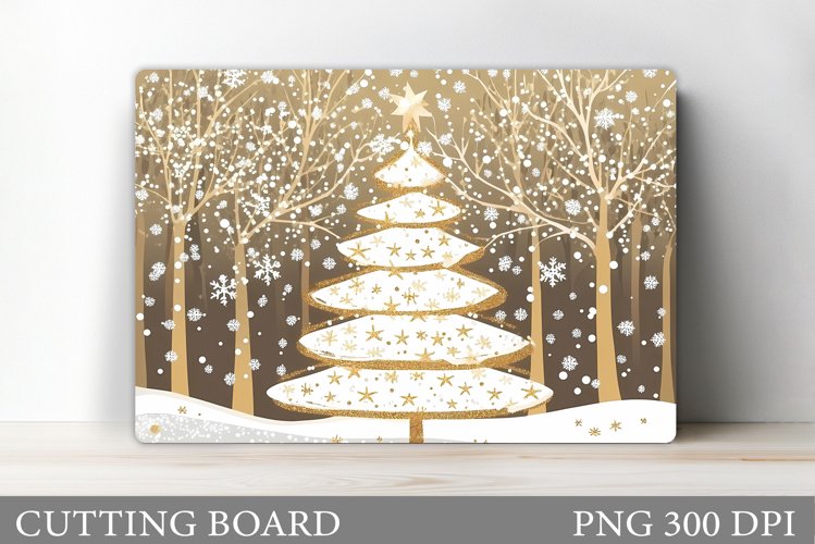 Christmas Tree Cutting Board. Christmas Tree Sublimation example image 1