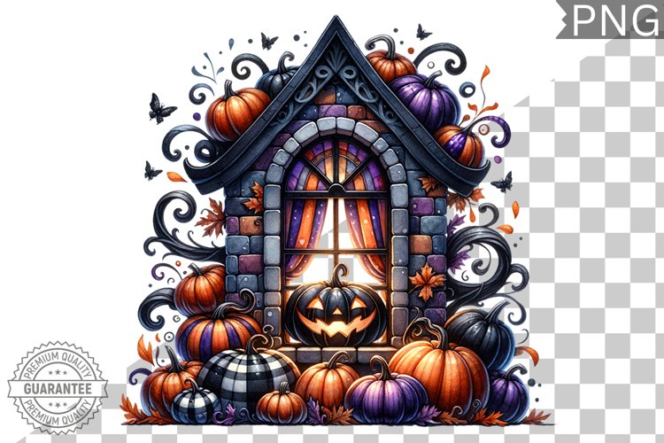 Halloween Window Sublimation - Clipart PNG Design
