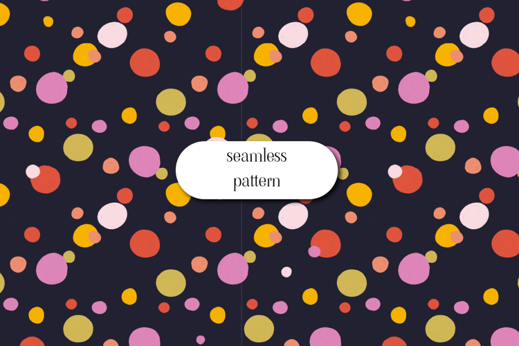 Colorful Polka Dot Seamless Pattern Playful Abstract Dots