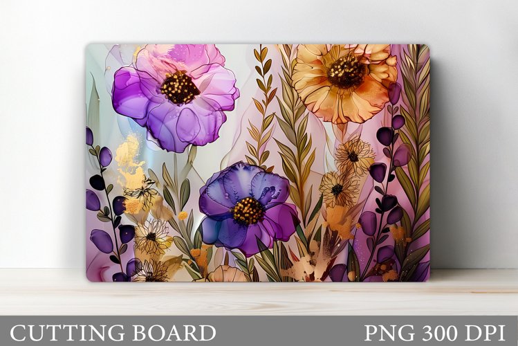 Flowers Cutting Board Design. Flowers Kitchen Cutting Board example image 1