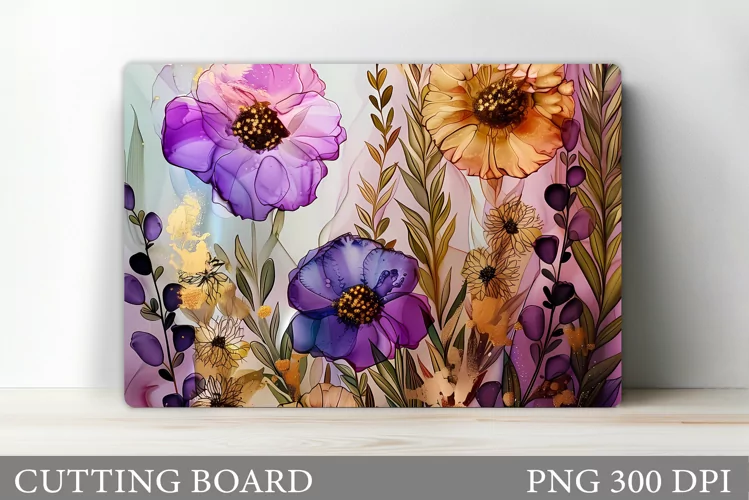 Flowers Cutting Board Design. Flowers Kitchen Cutting Board