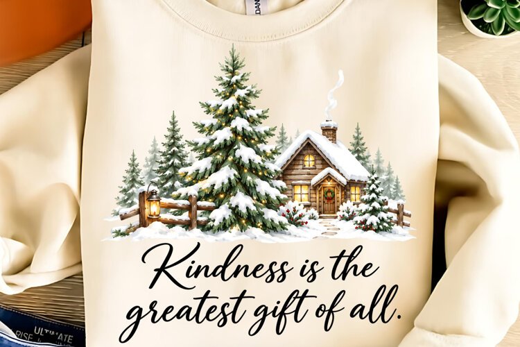 Merry Christmas Pink Bow Tree PNG, Christmas Sublimation example image 1