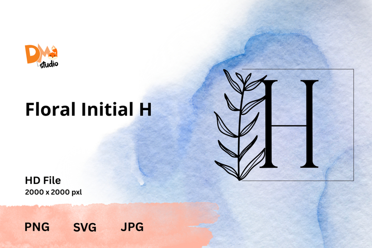 Leaf Monogram Svg Image 5