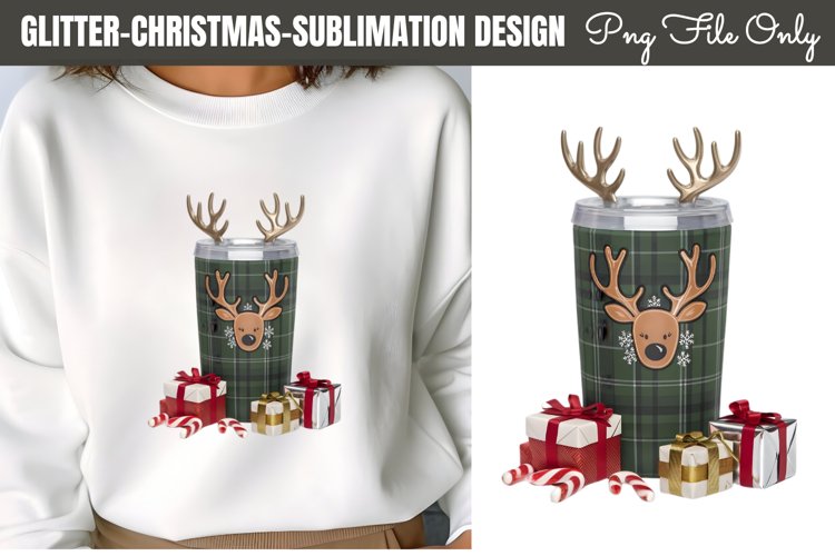 Glitter Christmas Sublimation Designs Clipart