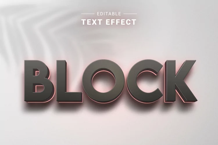Editable Text Effect for Illustrator. Vector Graphic styles