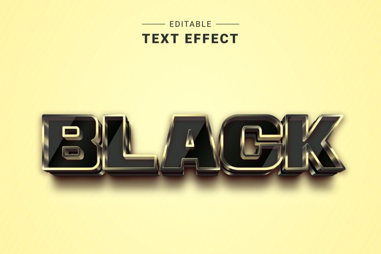 Editable Text Effect for Illustrator. Vector Graphic styles