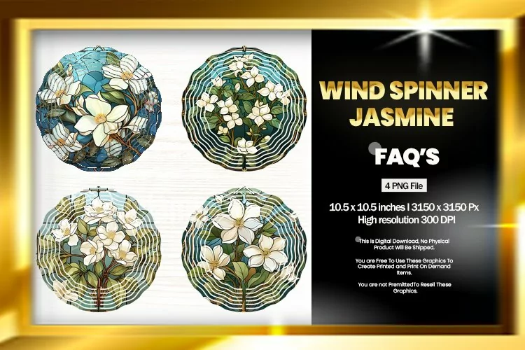 Jasmine Wind Spinner Sublimation - 04 Variations