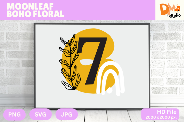 Moonleaf Boho Floral Monogram