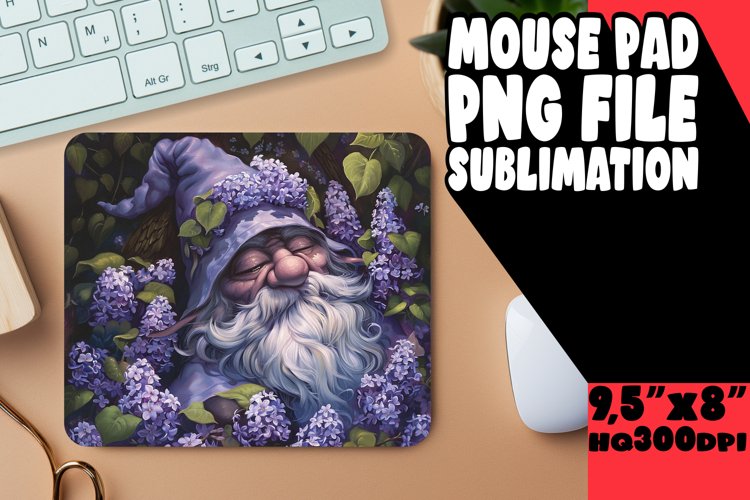 Summer Bloom Gnome Mouse Pad