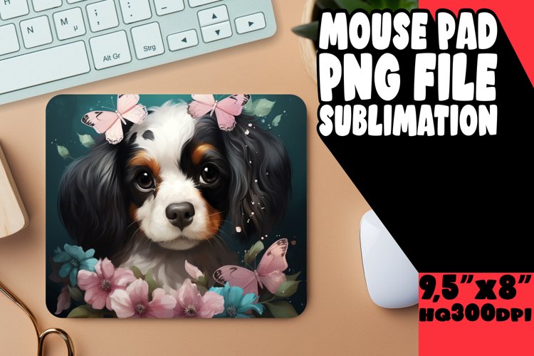 Whimsical Dog and Flower Pad example image 1