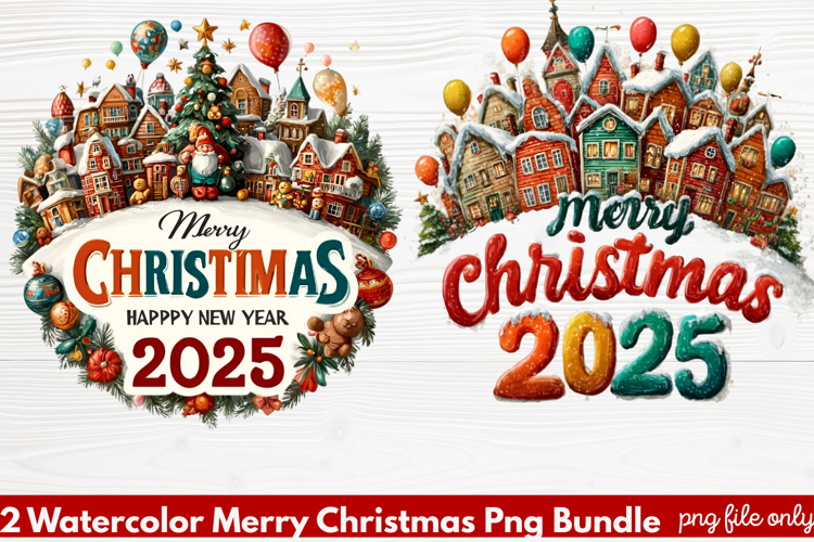 Christmas Watercolor Clipart Image 7