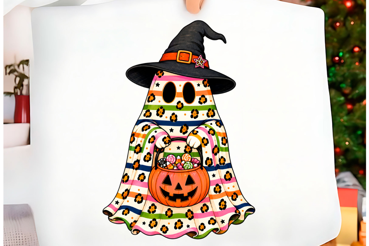 Retro Halloween PNG Ghost Design, Spooky Season