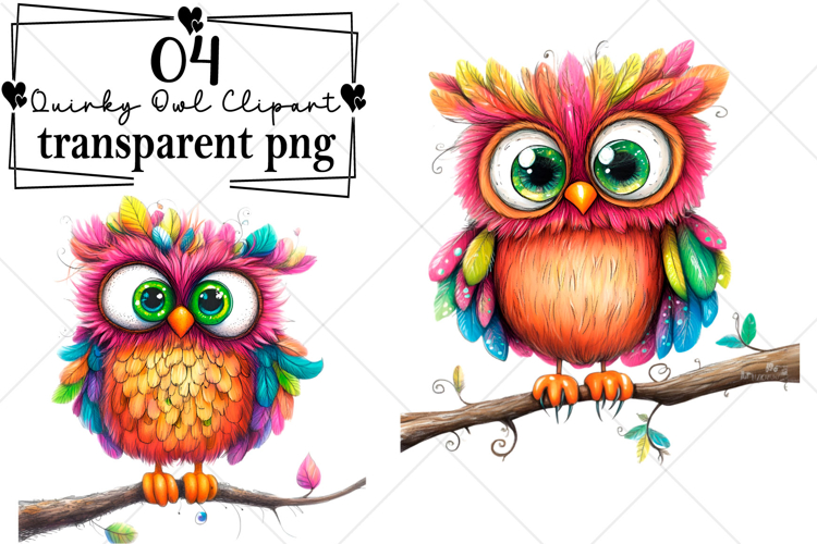 Watercolor Quirky Owl Clipart Watercolor PNG