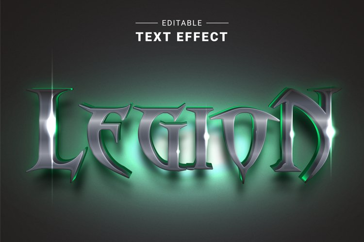 Editable Text Effect for Illustrator. Vector Graphic styles example image 1