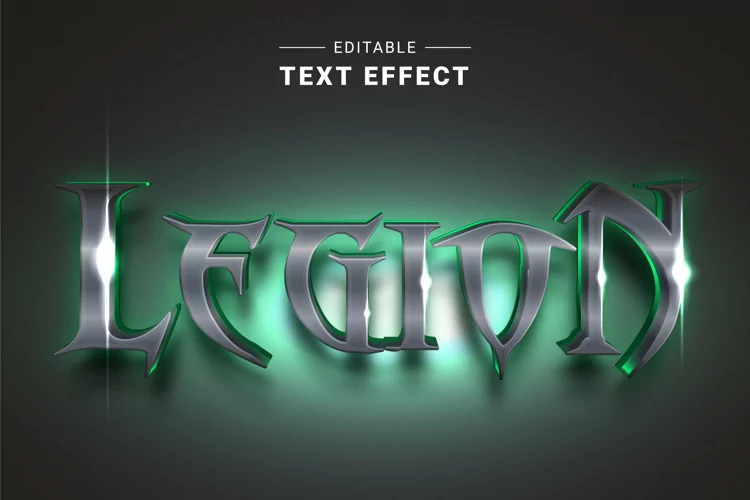 Editable Text Effect for Illustrator. Vector Graphic styles