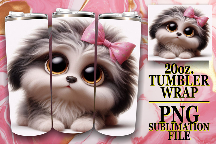 Gentle breezes 20oz tumbler wrap, 3D Dog