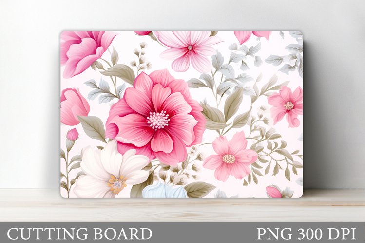 Flowers Cutting Board. Floral Cutting Board Design
