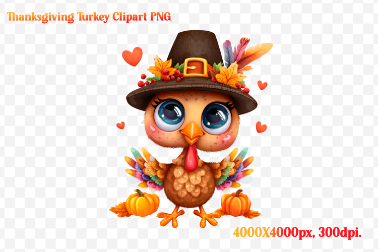 Funny Thanksgiving Turkey Clipart PNG