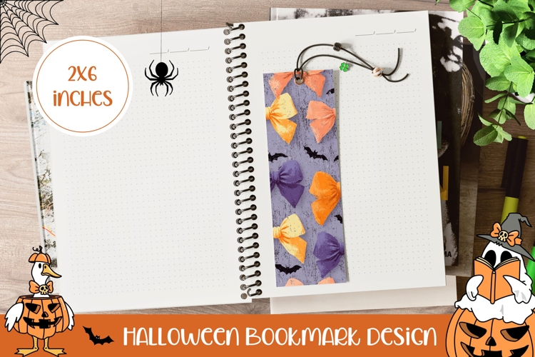 Halloween Bows Bookmark, Halloween Bats Bookmark Printable
