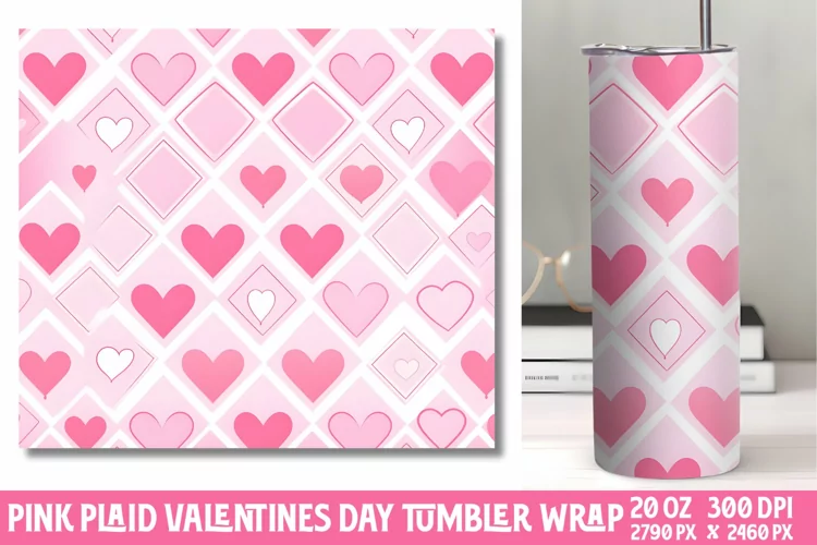 Valentines Day Pink Tumbler Wrap