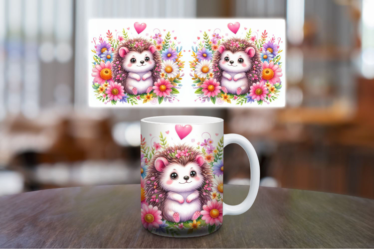 Mug Wrap Sublimation - baby hedgehog