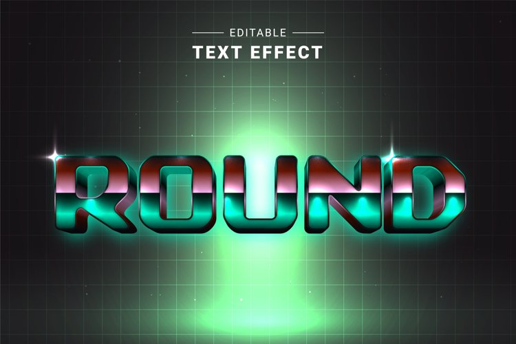 Editable Text Effect for Illustrator. Vector Graphic styles example image 1