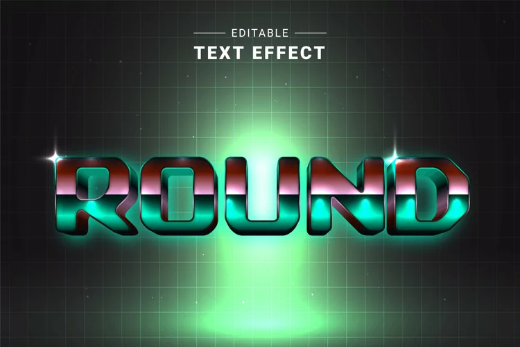 Editable Text Effect for Illustrator. Vector Graphic styles