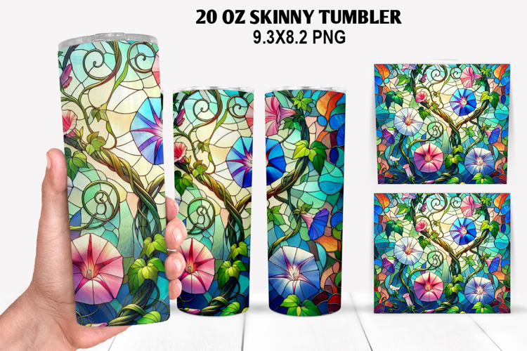 Flower Skinny Tumbler 20oz Wrap Design, Summer Tumbler Wrap