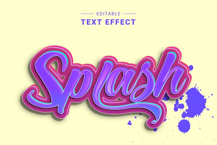 Editable Text Effect for Illustrator. Vector Graphic styles