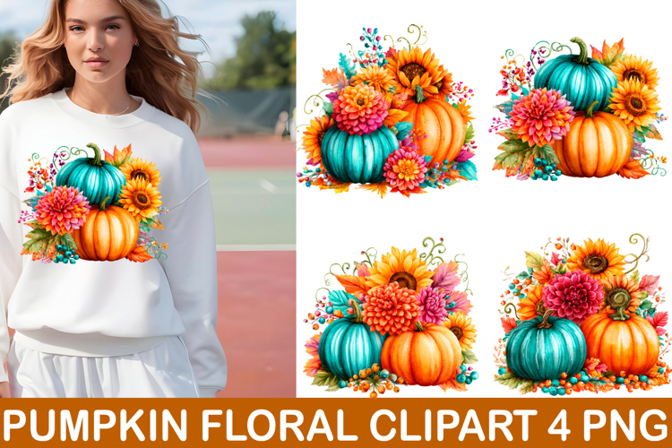 Watercolor Pumpkin Clipart Image 3