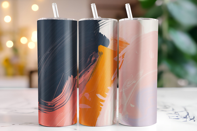 Abstract Painting Tumbler Wrap | Sublimation | Tumblers