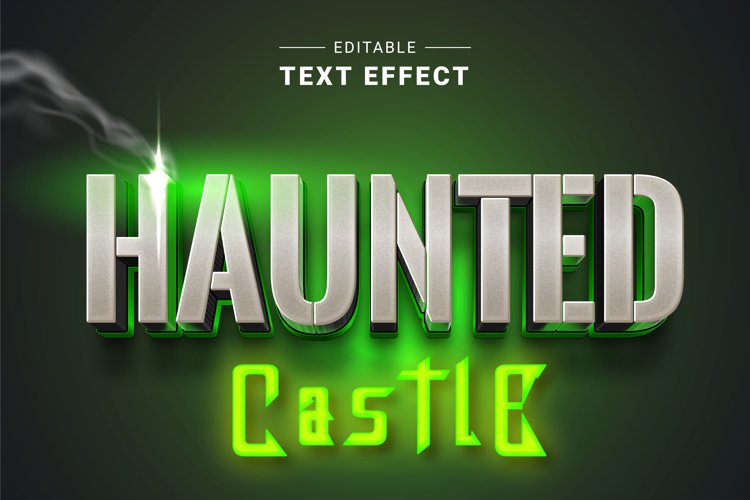 Editable Text Effect for Illustrator. Vector Graphic styles