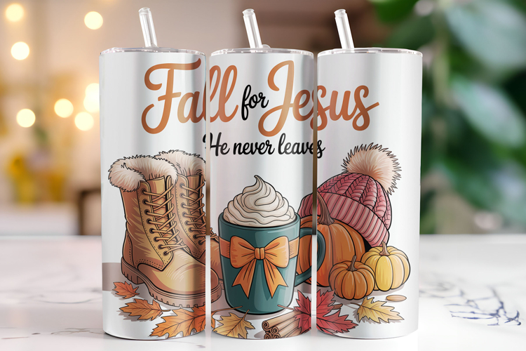 Fall for jesus Tumbler Wrap | Sublimation | Tumblers