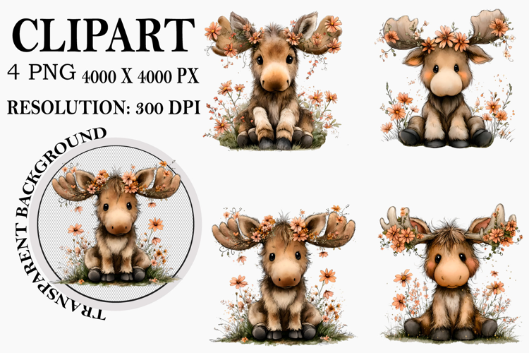 Whimsical Spring Animals Clipart Watercolor PNG