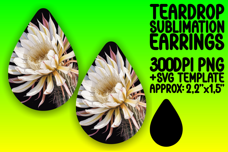 Bright Teardrop Earrings Design for DIY , Flowers